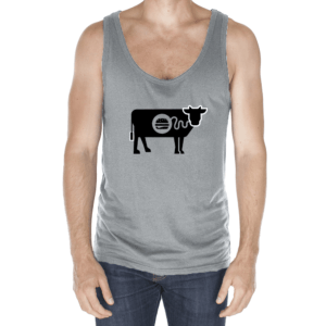 Modern Cow Digesting Beef Burger